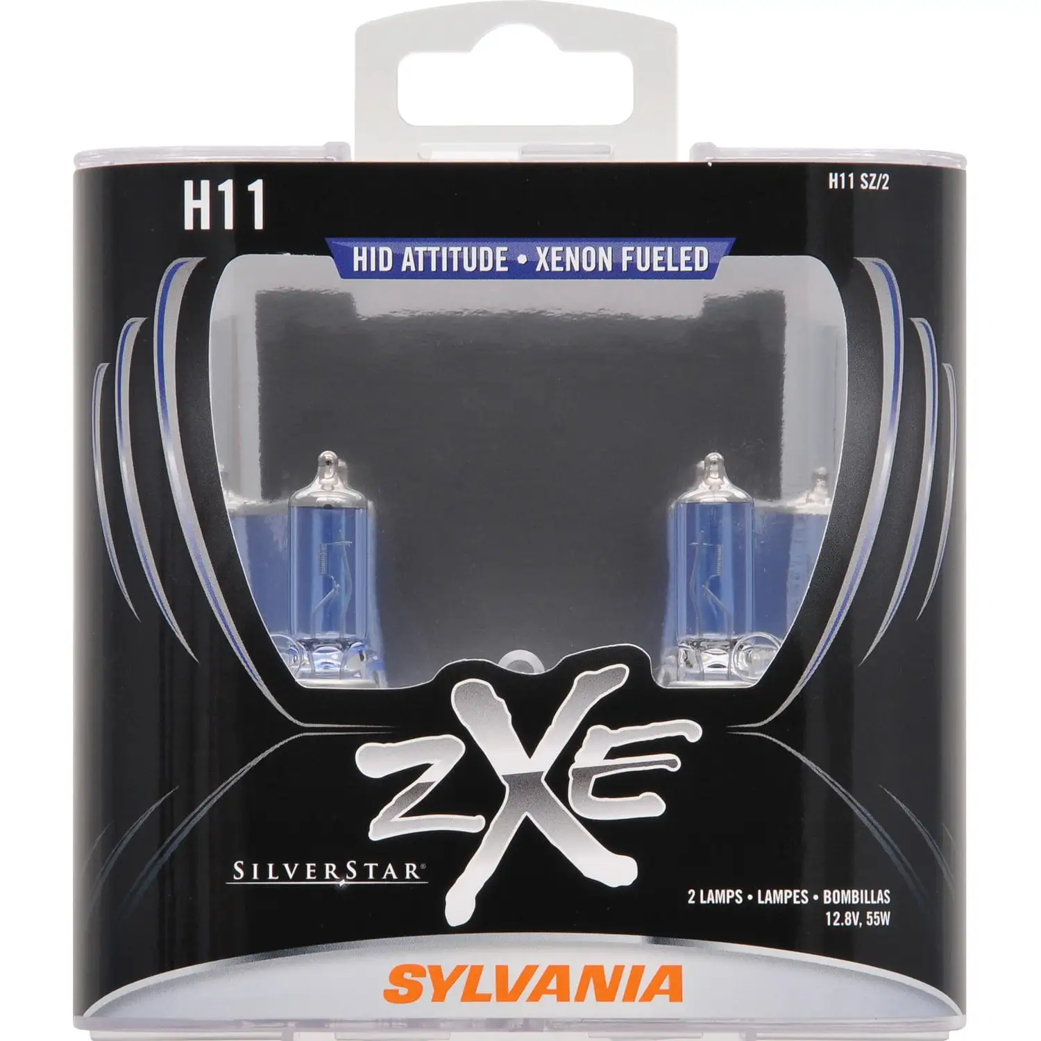 Sylvania H11 SilverStar zXe High Performance Halogen Headlight Bulb. Pack of 2