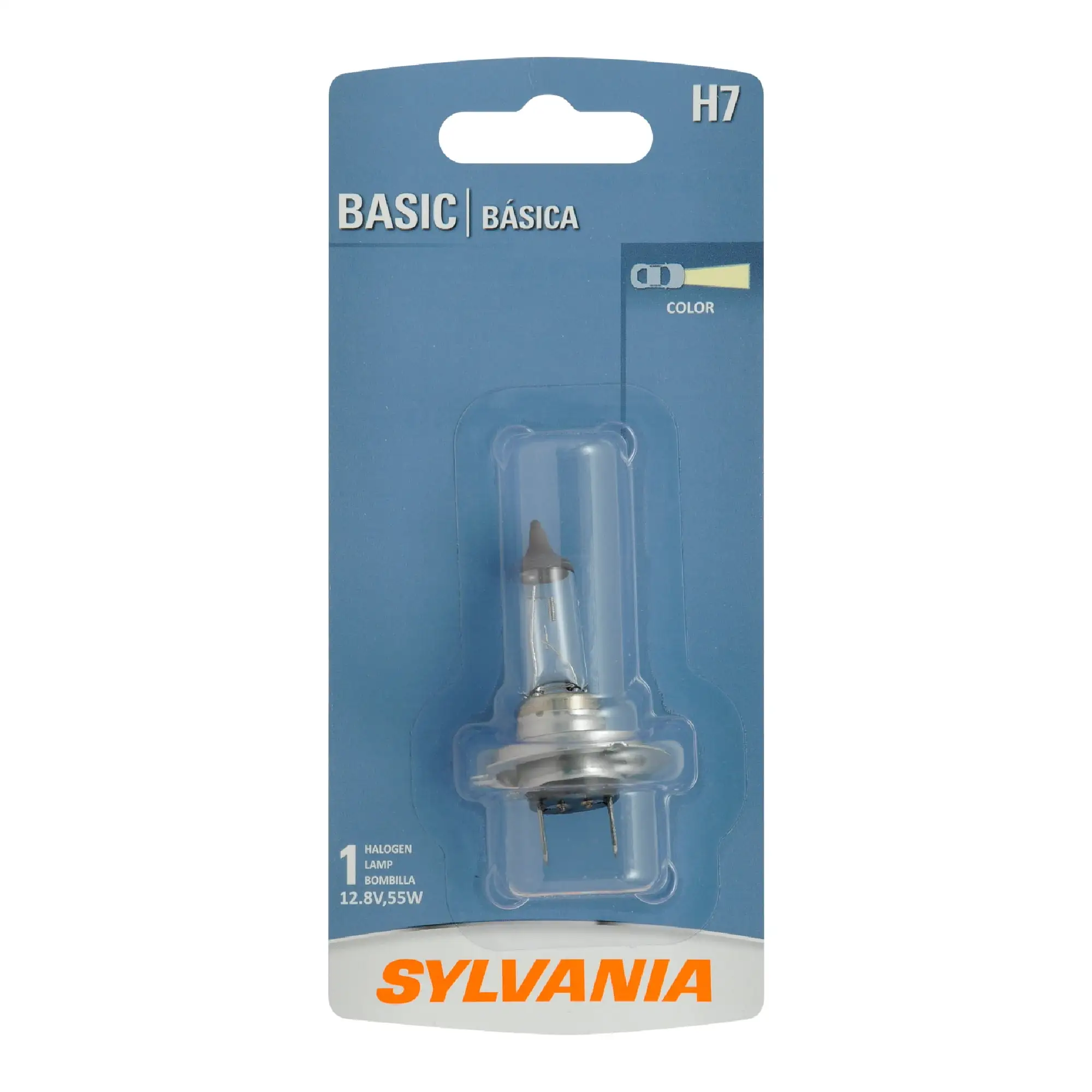 Sylvania H7 Basic Auto Halogen Headlight Bulb. Pack of 1.