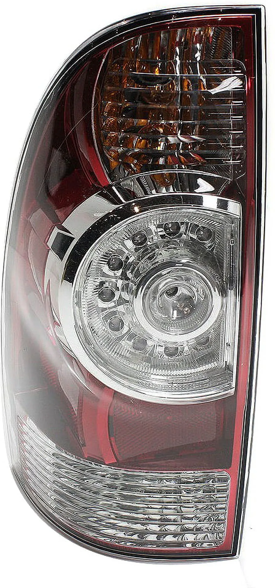 Spec-D Tuning Chrome Housing Red/Clear Lens LED Sequential Tail Lights Compatible with 2019-2023 Toyota RAV4 Left + Right Pair Assembly