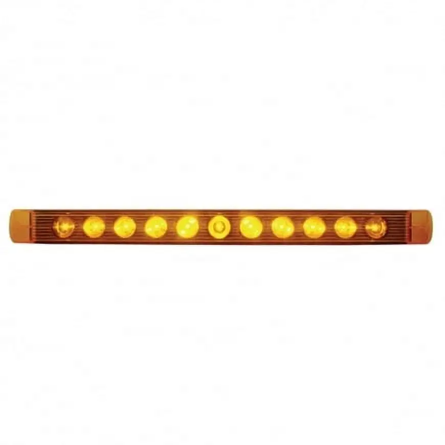 United Pacific 11 Amber LED P/T/C Light Bar - Amber Lens 38463B