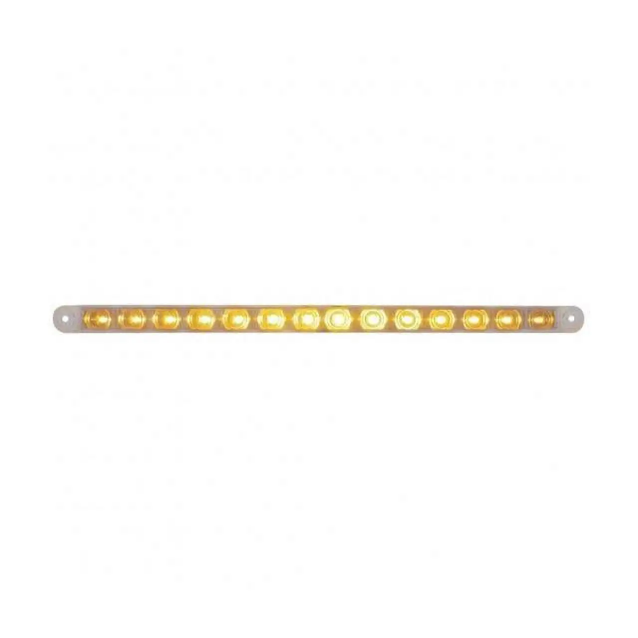 United Pacific 14 Amber LED 12 in Flush Mount P/T/C Light - Clear Lens 38948