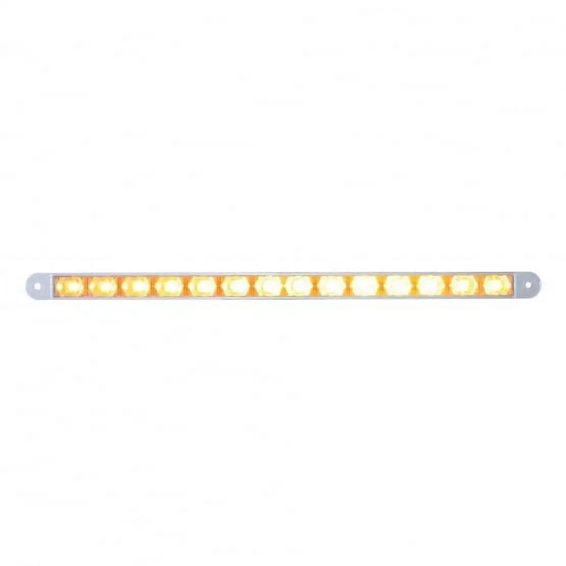 United Pacific 14 LED 12 Auxiliary Warning Light Bar Only - Amber LED/Clear Lens