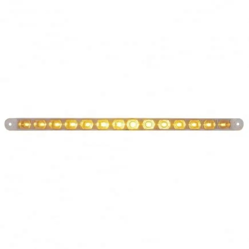 United Pacific 14 LED 12 in Turn Signal Light Bar - Amber LED/Clear Lens Led 38948B