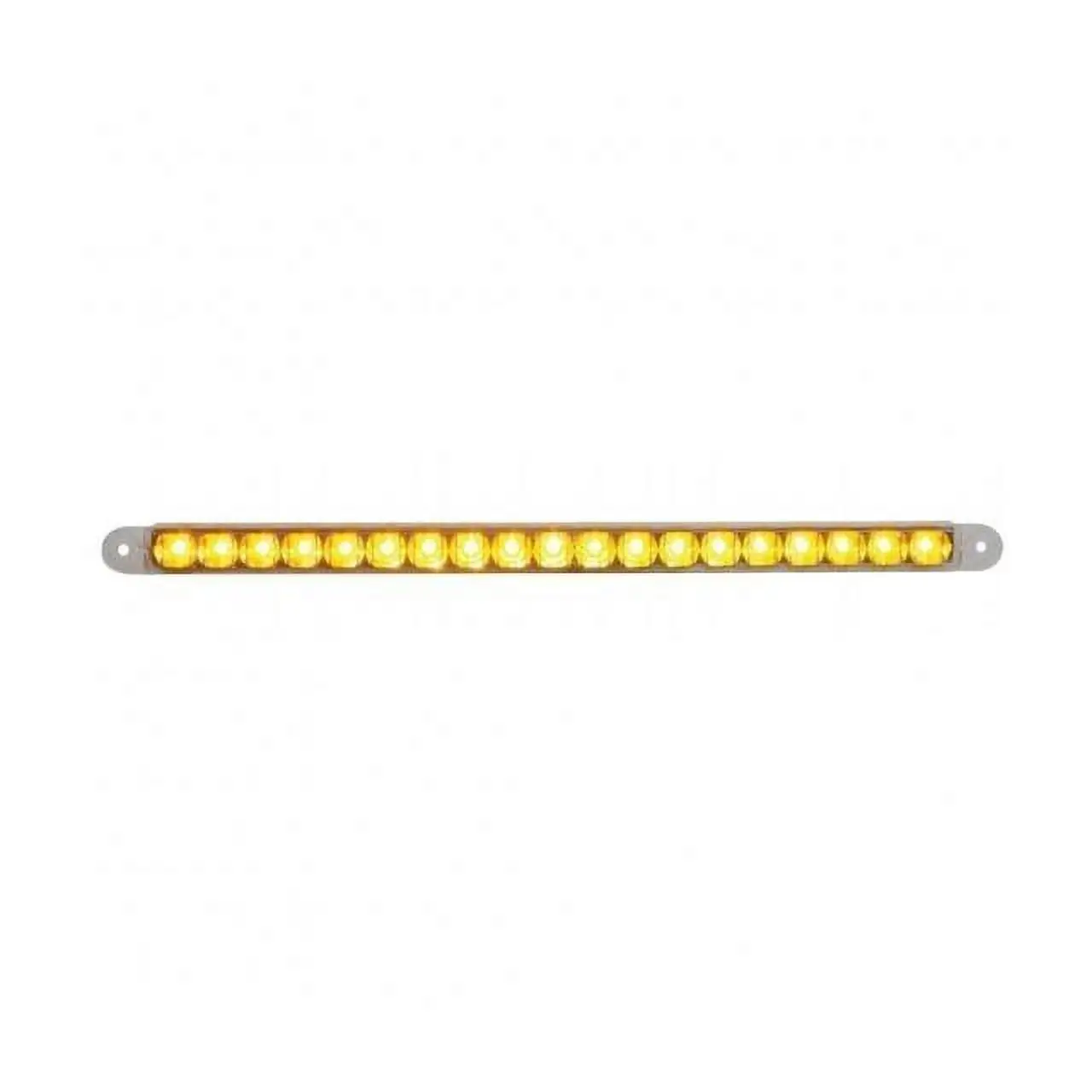 United Pacific 19 Amber LED 12 in P/T/C Reflector Light Bar - Clear Lens 39775B