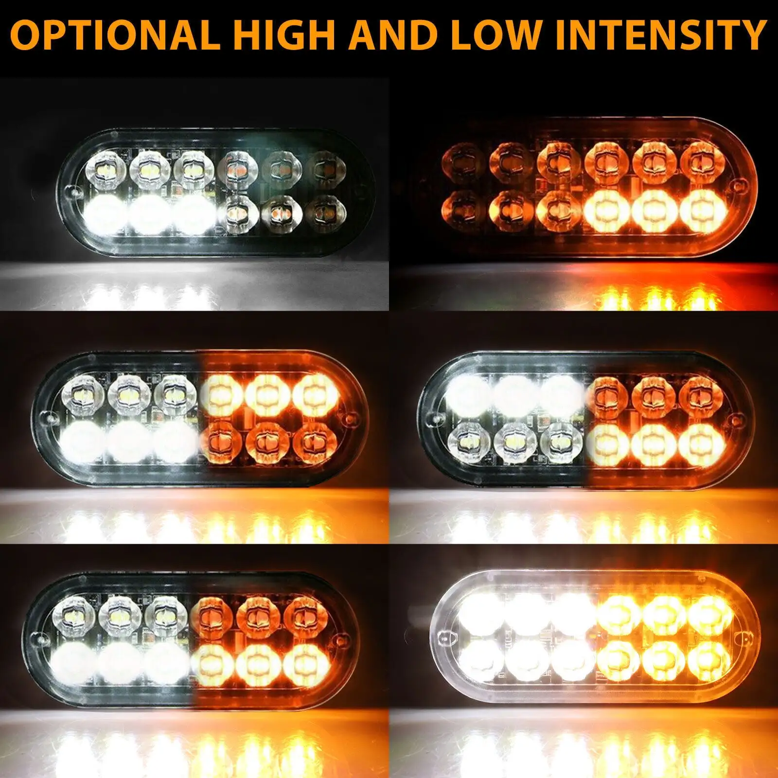 Universal 12 LED Side Marker Lights - Super Bright Strobe Light Bar for Car Truck ATV UTV 4pcs