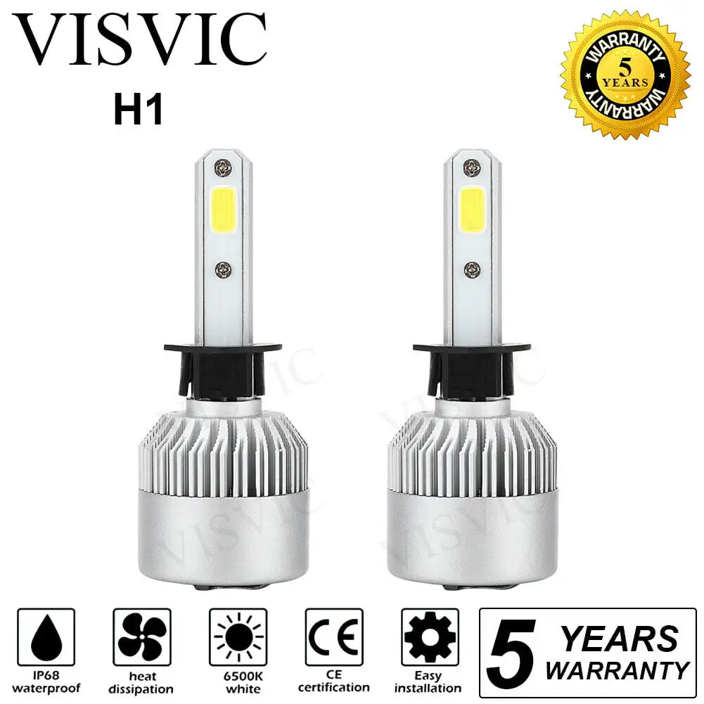 VISVIC H1 LED Headlight Conversion Kit Super Bright 45D Free Return