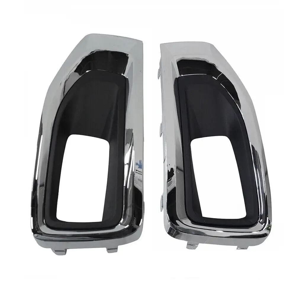 Yassdwbn 2Pcs Front Fog Light Cover Frame Bracket Chrome Trim For GMC Yukon XL 2015-2020