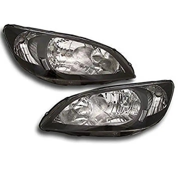 ZMAUTOPARTS Honda Civic 2D 2Dr JDM Crystal Headlights Black