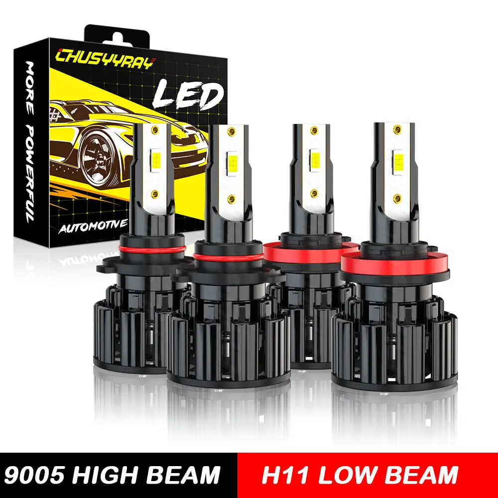 4x White 9005/HB3 H11/H8 LED Headlight Conversion Kit Hi/Lo Beam Fit for Buick Encore 2013-2018