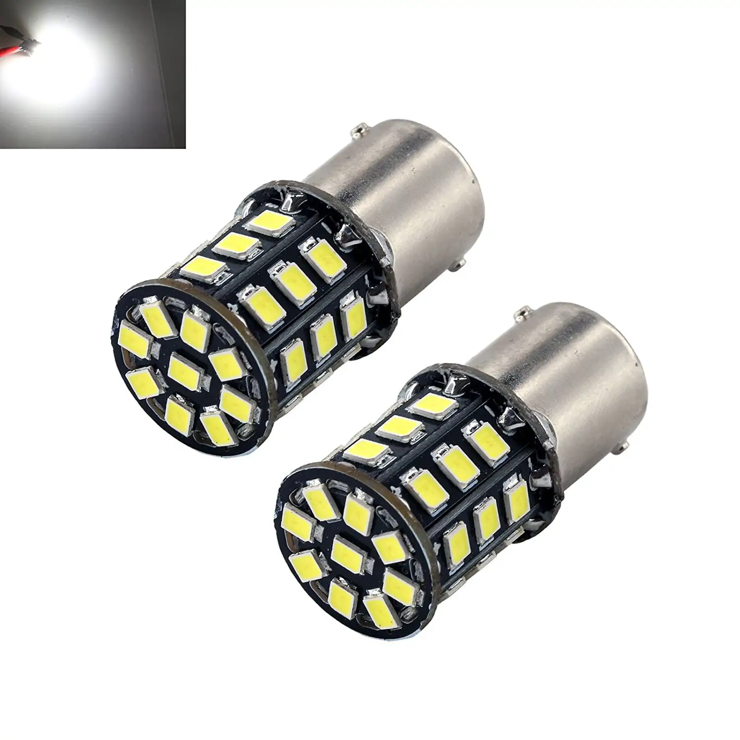 1157 White High Power 2835 Chip 33-LED Turn Signal/Brake/Tail/Reverse/Parking Light Bulbs (1157. White)