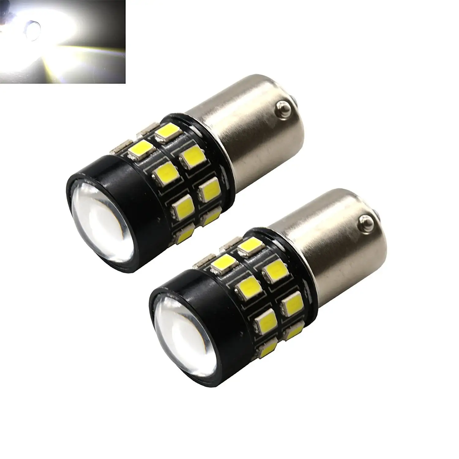 1157 White High Power 2835 Chip 21-LED Turn Signal/Brake/Tail/Reverse/Parking Light Bulbs (1157. 6000K White)