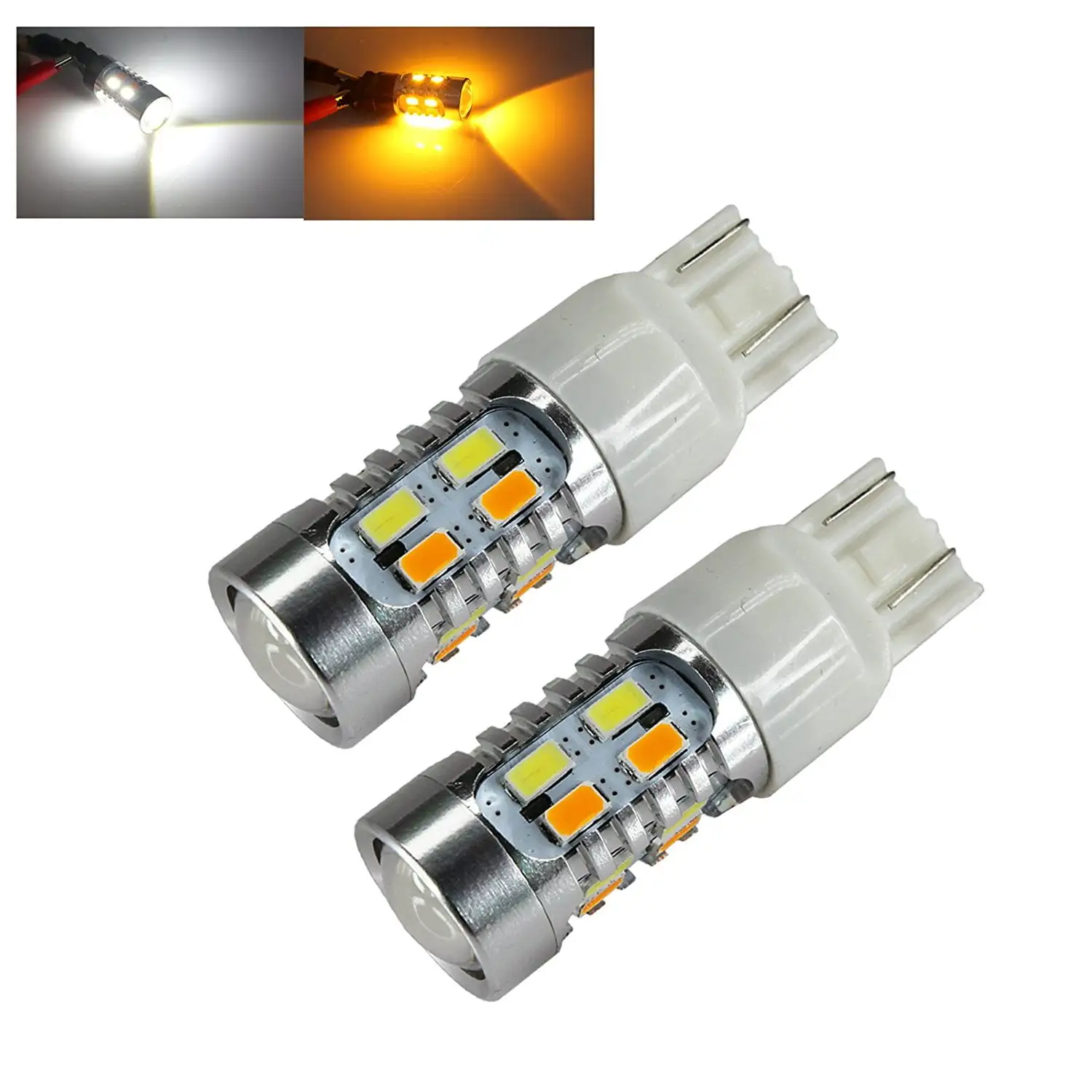 3157/7443/1157 White Amber Yellow Switchback High Power LED Turn Signal/Brake/Tail/Reverse/Parking Light Bulbs (7443) ??