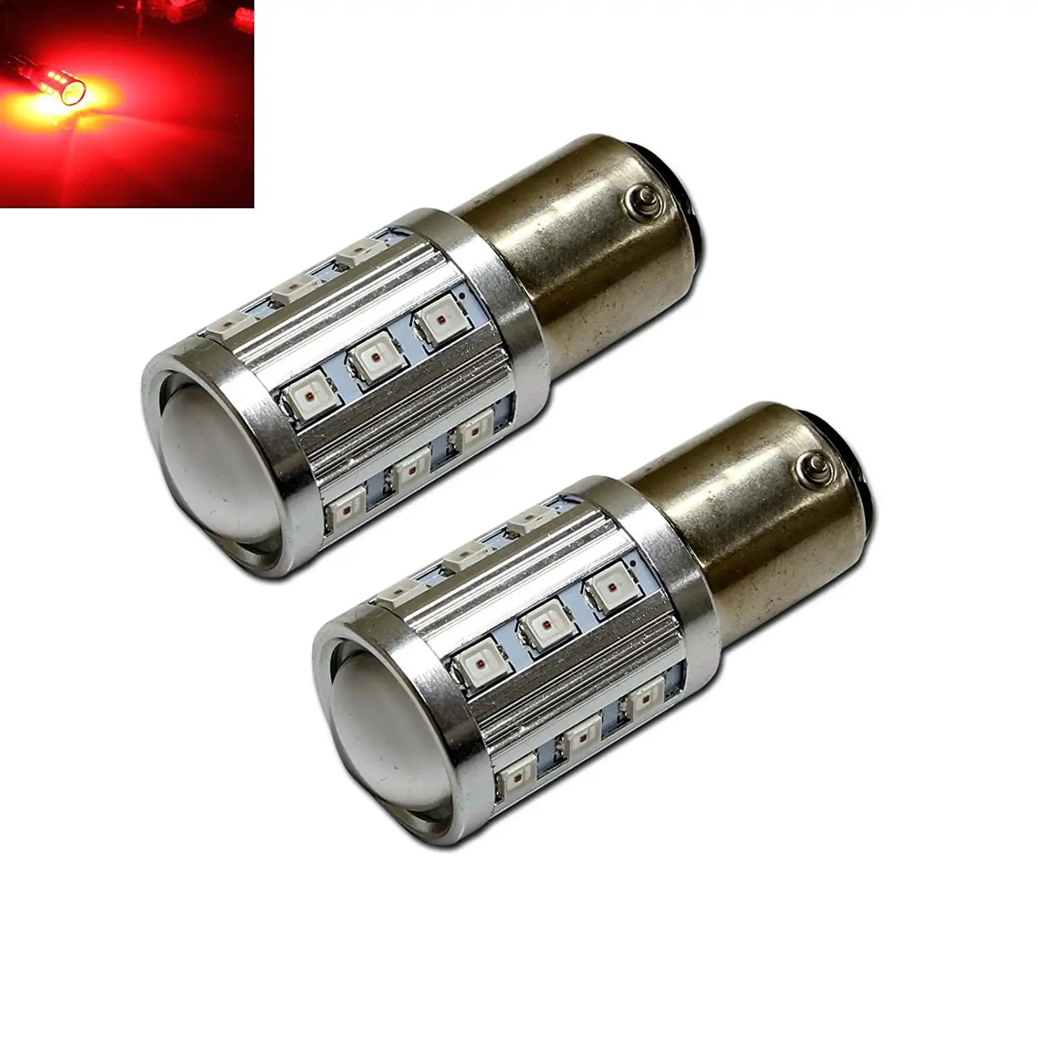 1157 Red High Power 2835 Chip 22-LED Turn Signal/Brake/Tail/Reverse/Parking Light Bulbs (1157. Red)