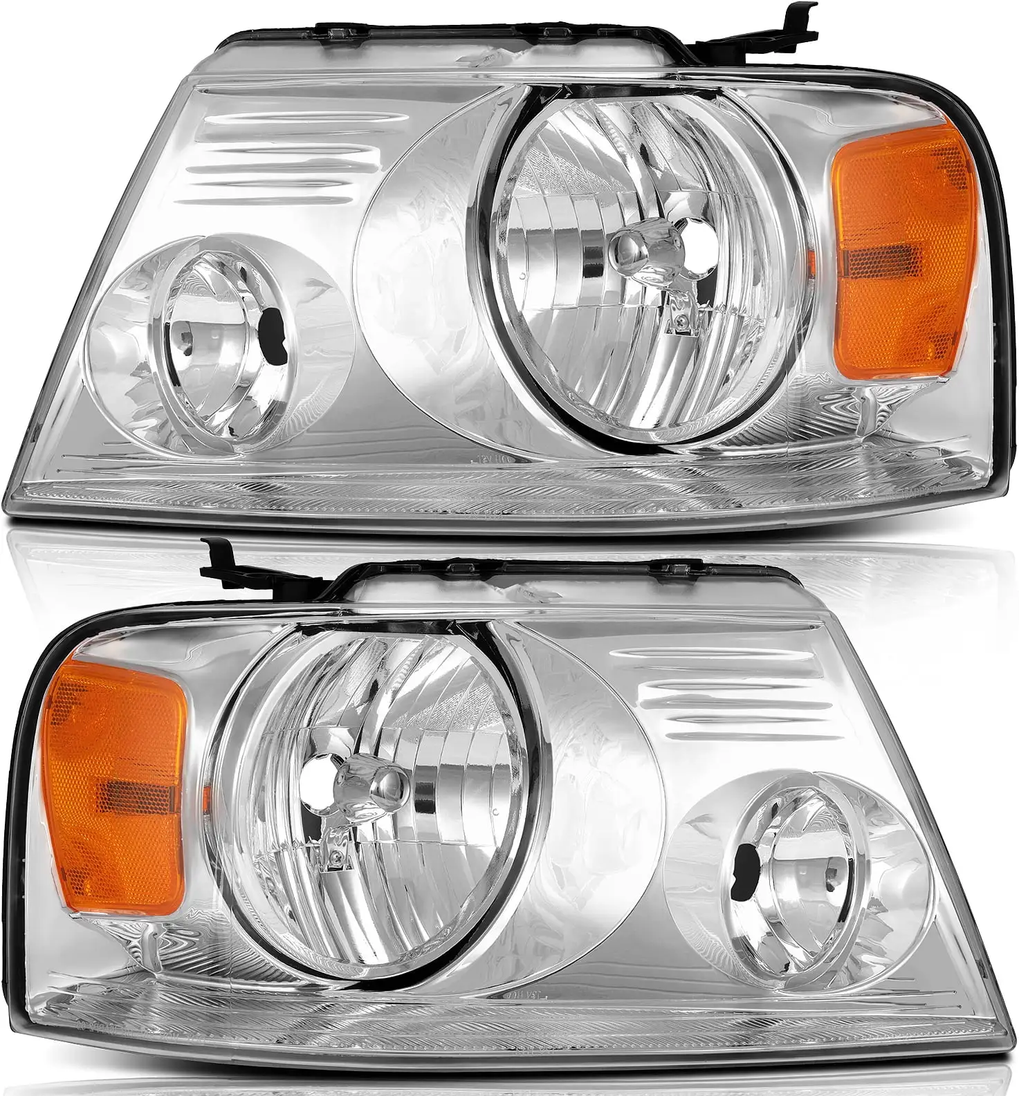 ??SCITOO Fit For Ford F150 2004 2005 2006 2007 2008 .For Lincoln Mark Lt Headlight Assembly Headlamps Replacement + Front Signal Lights (Driver and Passenger Side)