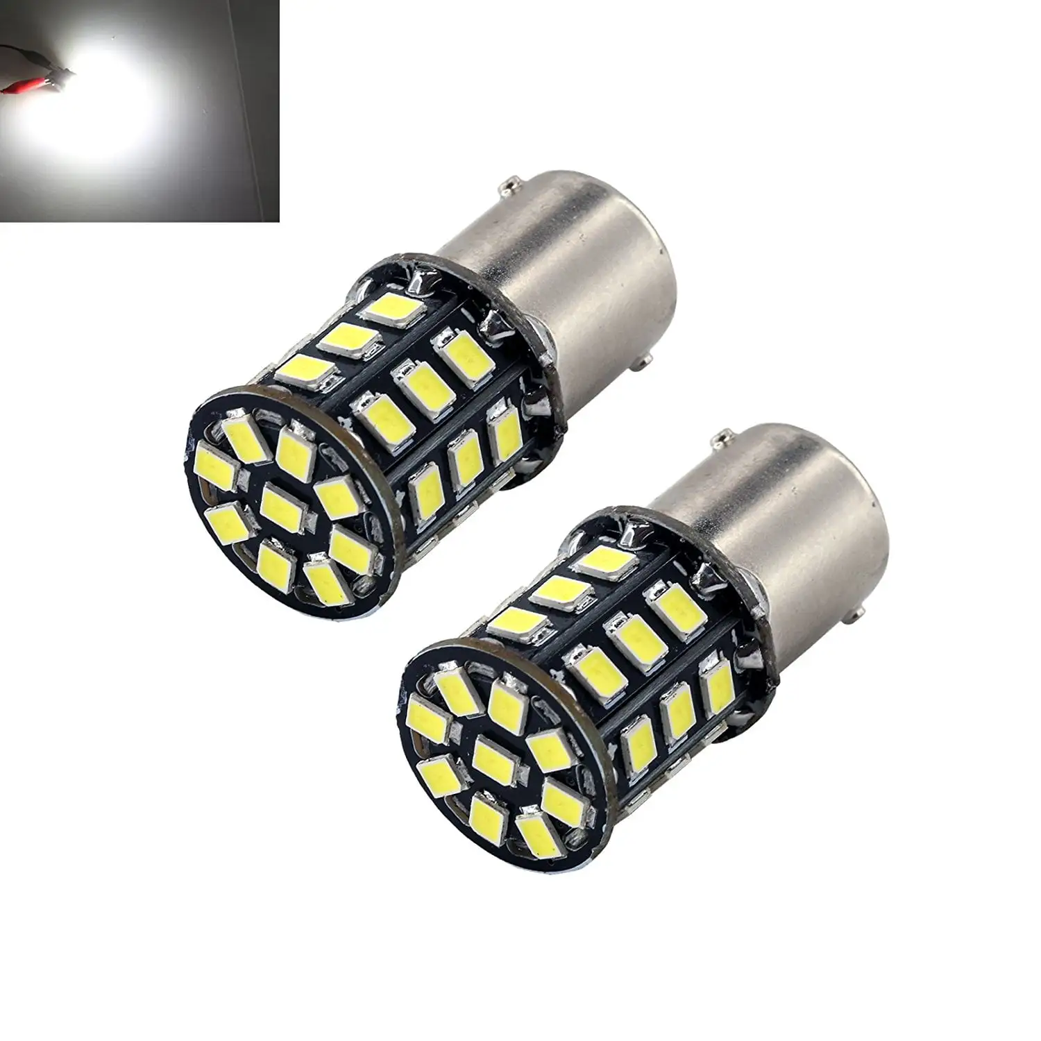 1156 White High Power 2835 Chip 33-LED Turn Signal/Brake/Tail/Reverse/Parking Light Bulbs (1156. White)