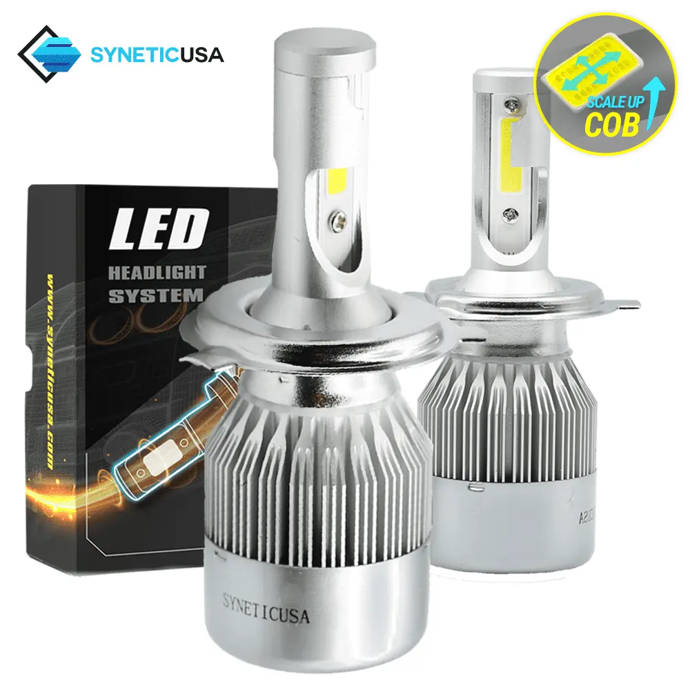 H4 All in One 100W 10000LM CREE LED Headlight DRL Kit/High/Low Beam/Fog Lamp Kit Light Bulbs White (H4. White)