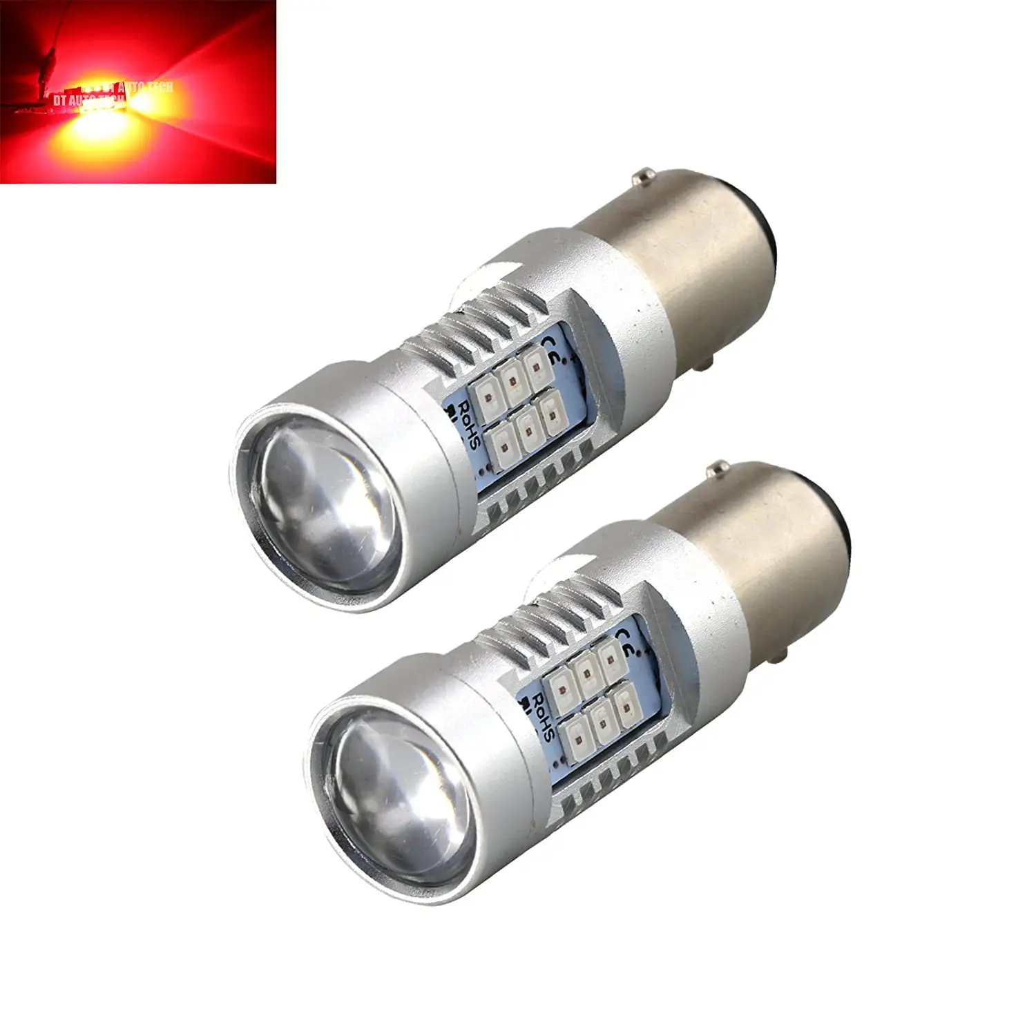 1156 Red 50W High Power 3535 Chip LED Projector Turn Signal/Brake/Tail Light Bulbs (1156. Red)