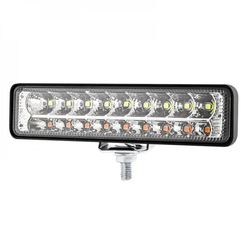 Automobile One Line Font White Yellow Two Color 18LED Day Light Off Road Vehicle Auxiliary Light Automobile Work Lamp