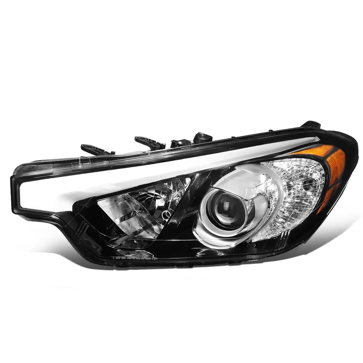 DNA Motoring OEM-HL-0119-L For 2014 to 2016 Kia Forte 5 / Koup Factory Style Left / Driver Side Projector Headlight Headlamp 2015 KI2502170